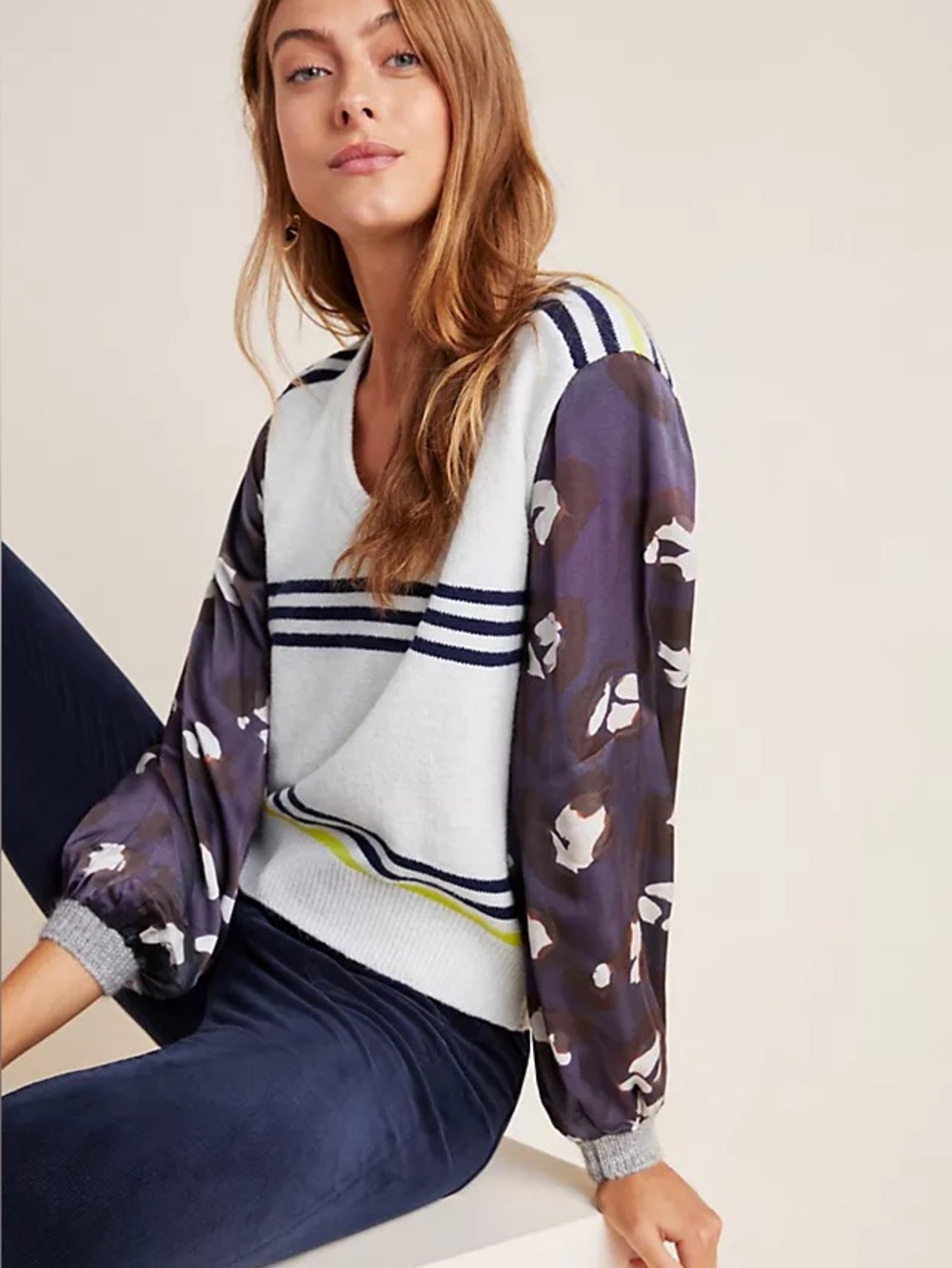 Anthropologie Sita Murt Inez Striped Pullover Large